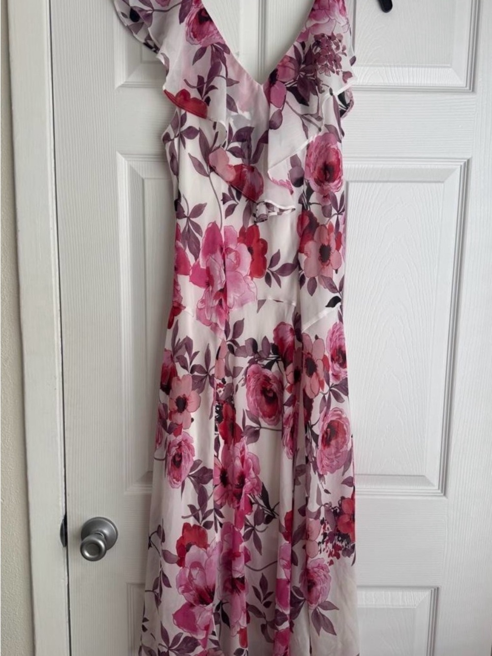 Robbie Bee Floral Chiffon Dress Size 10 - Picture 7 of 7